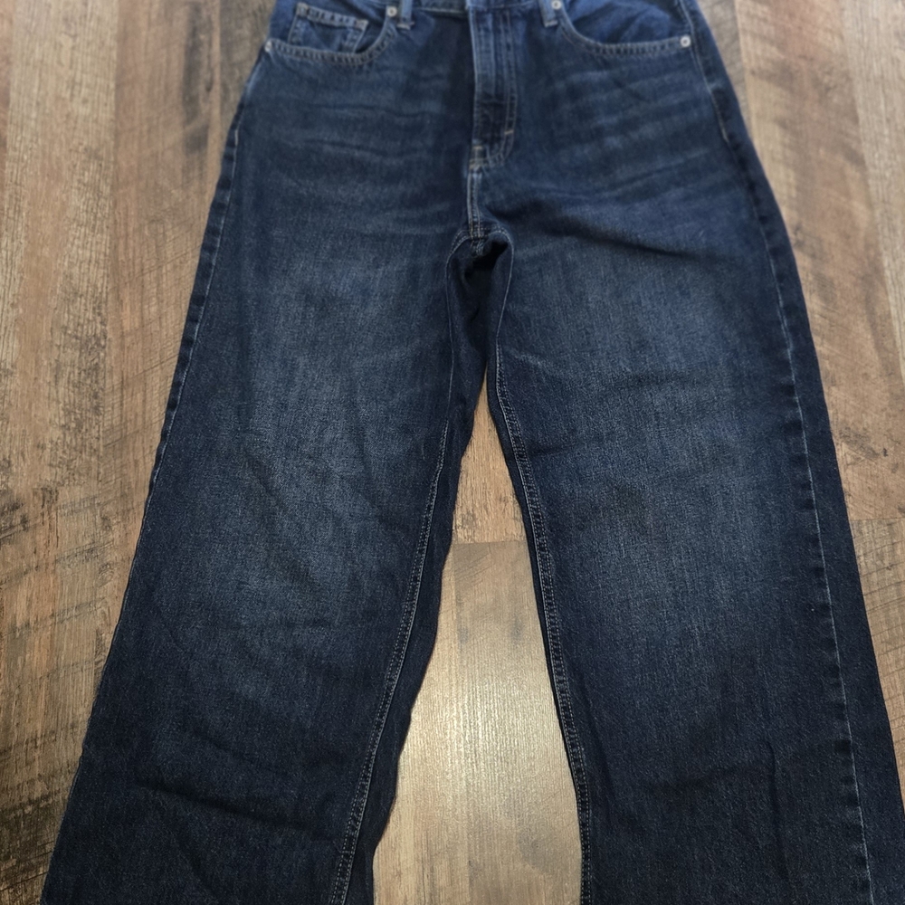 Lucky Brand Blue Relaxed Jeans with Deep Indigo Wash